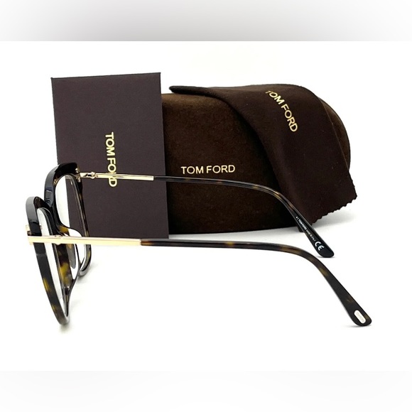 New Authentic- Tom Ford FT5704-B 052 Dark Havana / Blue Block  54mm Eyeglasses - Picture 5 of 6